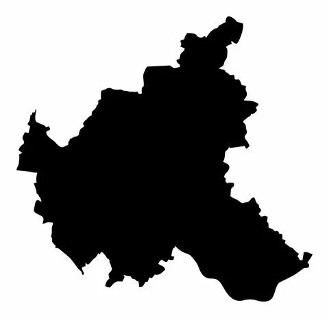 Hamburg silhouette map Stock Illustration