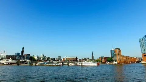 Hamburg Skyline - 8 Video stock 87199756