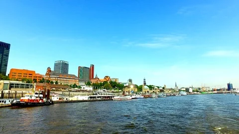Hamburg Skyline Stock Footage 87192345