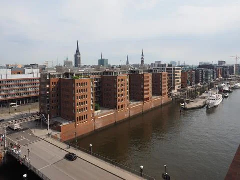 Hamburg skyline view Stock-Fotos