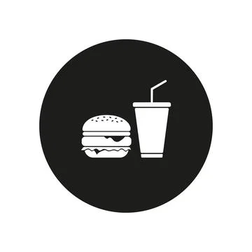 Hamburg with soda Stock Illustration
