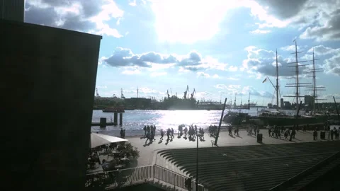 The Hamburg Waterfront Stock Footage 211791069