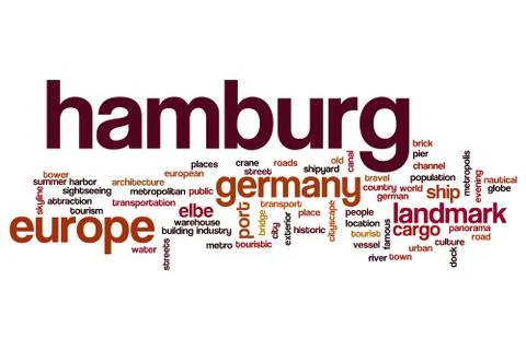 Hamburg word cloud Illustration