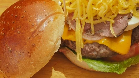 Hamburger 2 Stock Footage 102415391