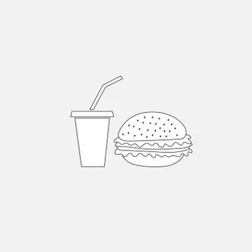 Hamburger and soda icon vector illustration Stock Illustration