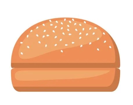 Hamburger bread isolated icon design Stock Illustration