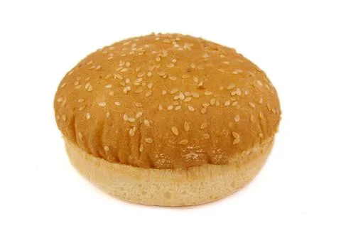 Hamburger bun or bread on a white background Stock Photos