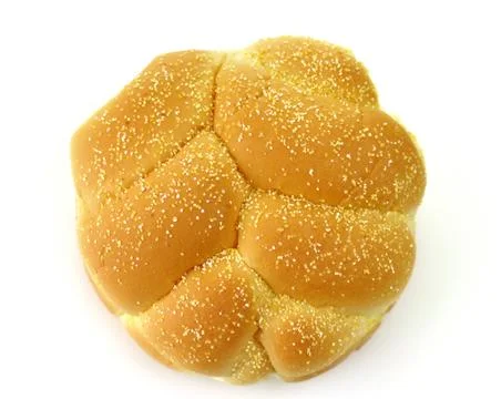 Hamburger bun, top view Stock Photos