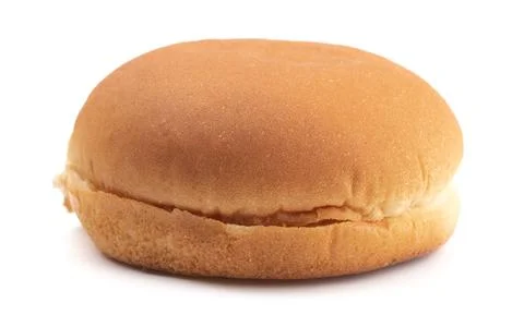 Hamburger Bun on a White Background Foto stock