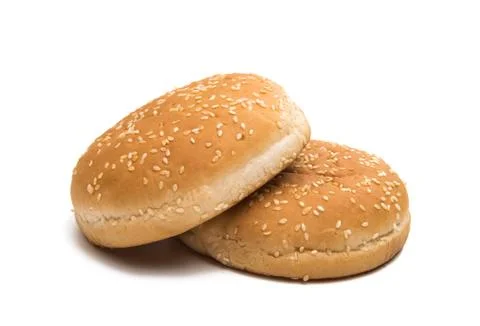 Hamburger buns isolated Stock Photos