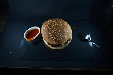 Hamburger with cheese Stock Photos