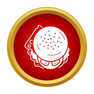 Hamburger cheeseburger icon representing fast food menu Stock Illustration