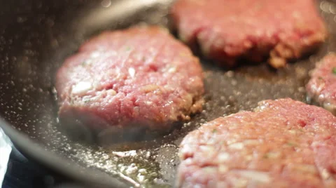 Hamburger cooking Stock Footage 43482156