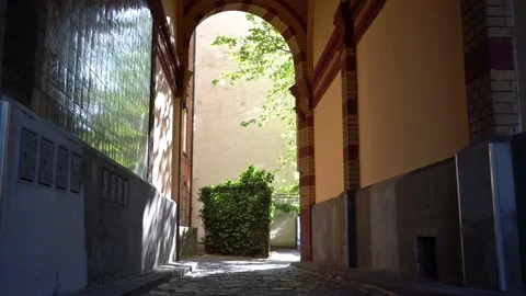 Hamburger Courtyard - Passage to Backyard Stock Footage 133203199