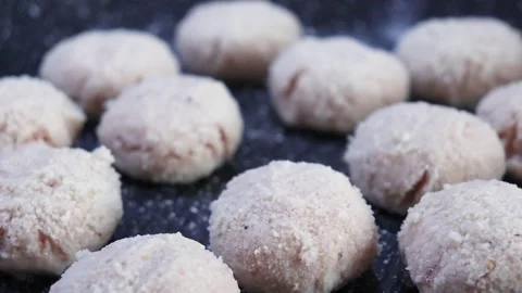 Hamburger cutlets is cooked on the stove. Stock Footage 255735415