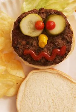 Hamburger Face Stock Photos