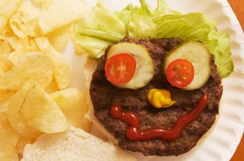Hamburger Face Foto stock