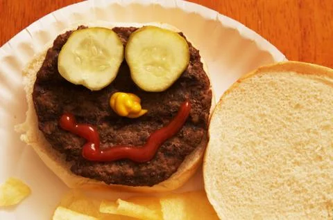Hamburger Face Stock Photos