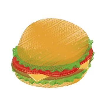 Hamburger fast food Stock Illustration