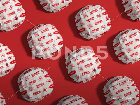 Hamburger Fast Food Mockup - Packaging Set PSD Template