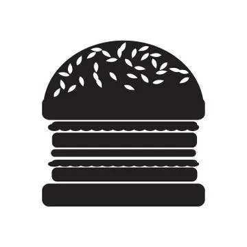 Hamburger flat vector icon Stock Illustration