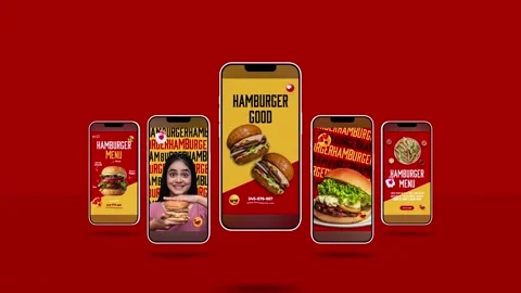 Hamburger Food Stories Stock After Effects