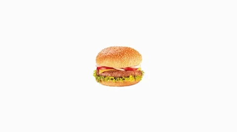 A hamburger Stock Footage 8574426