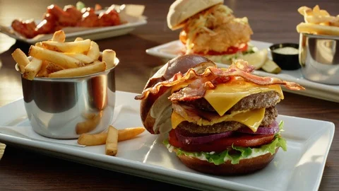 Hamburger Stock Footage 121362571