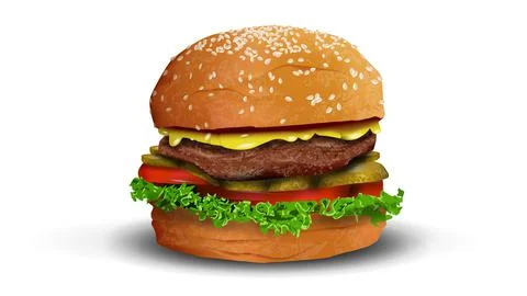 Hamburger icon. 3d vector realistic isolated object Stock Illustration