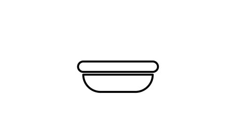 Hamburger icon displayed on a black background, representing a menu or navi.. Stock Footage 332763337