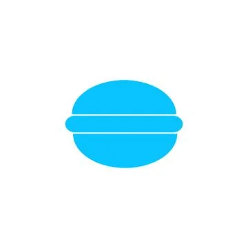 Hamburger icon flat. Illustrazione stock
