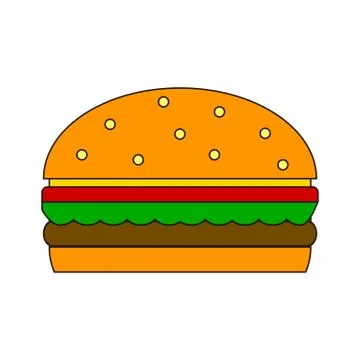 Hamburger icon. Illustrazione stock