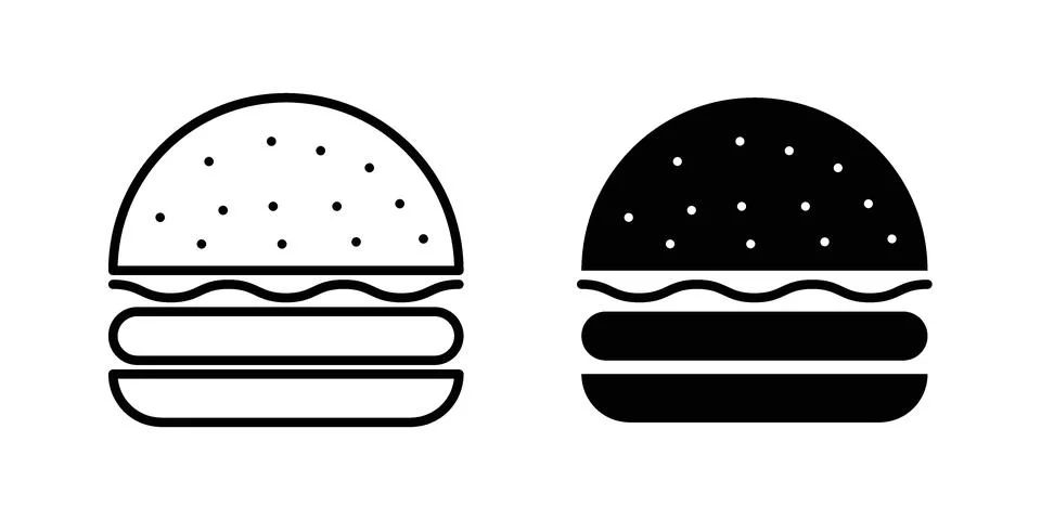 Hamburger icon Illustration set. Vector Eps10 for apps Stock Illustration