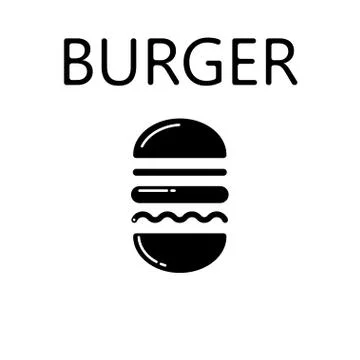 Hamburger icon isolated on white background. vector graphics, icon. Illustrazione stock