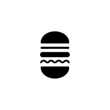 Hamburger icon isolated on white background. vector graphics, icon. Illustrazione stock