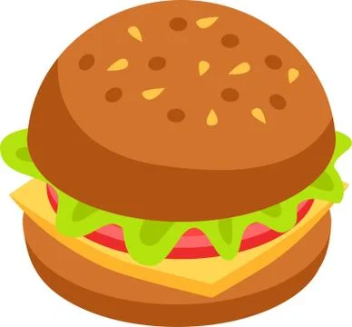 Hamburger icon. Isometric style vector illustration. Stock Illustration