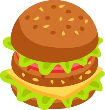 Hamburger icon. Isometric style vector illustration. Stock Illustration