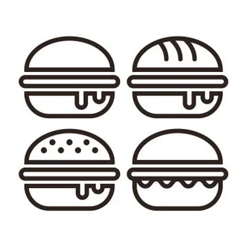 Hamburger icon set Stock Illustration