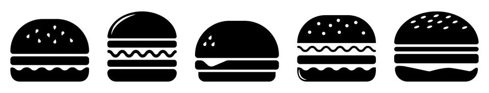 Hamburger icon set Stock Illustration