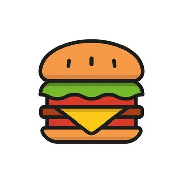 Hamburger icon vector basic design simple and modern Stock Illustration