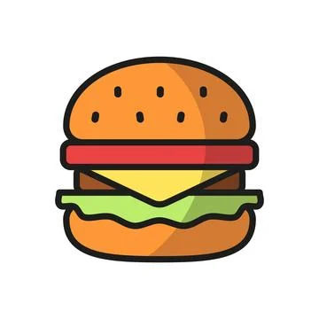 Hamburger icon vector basic design simple and modern Stock Illustration