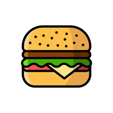 Hamburger icon vector design template in white background Stock Illustration