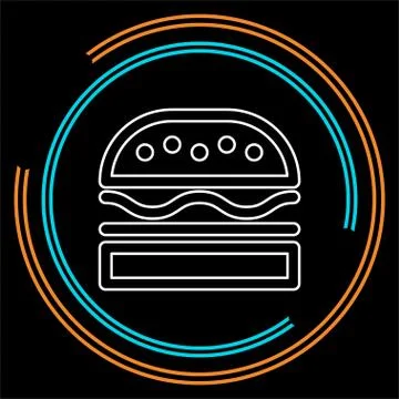 Hamburger icon - vector fast food sign symbol Stock Illustration