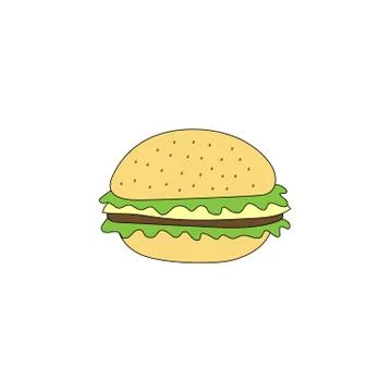 Hamburger icon vector illustration Stock Illustration