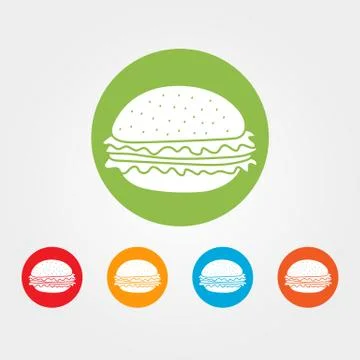 Hamburger icon vector illustration Stock Illustration