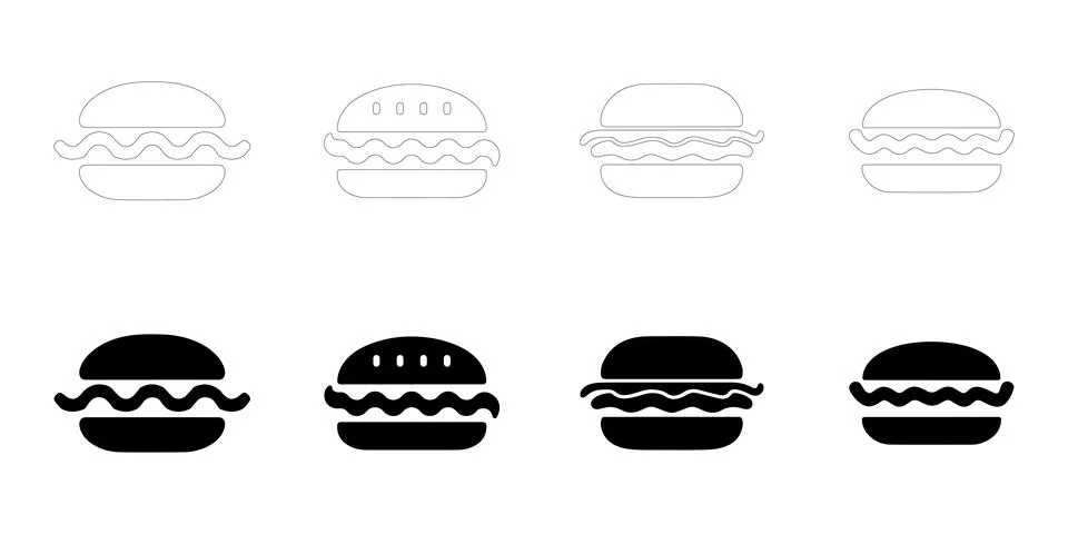 Hamburger icons set. Stock Illustration