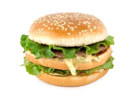 Hamburger isolated Stock Photos