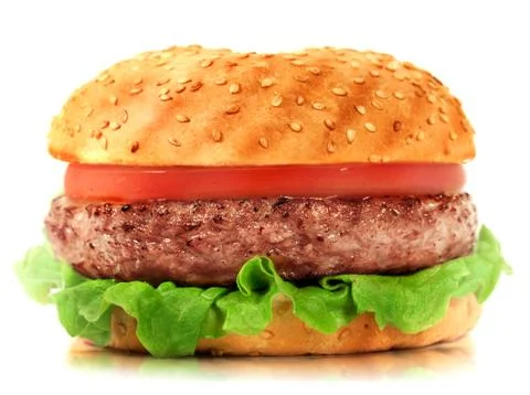 Hamburger isolated on white background Foto stock