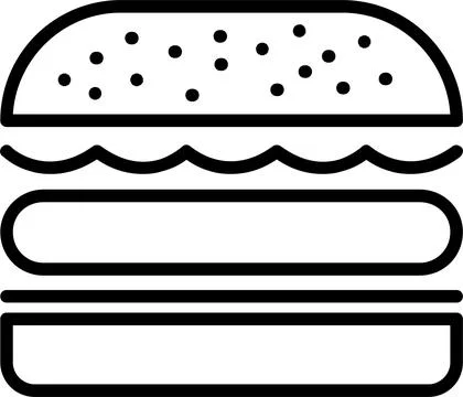 Hamburger Line Icon Design Stock Illustration