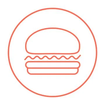 Hamburger line icon Stock Illustration